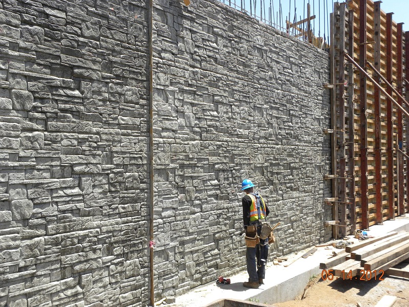 decorative highway barrier concrete finish