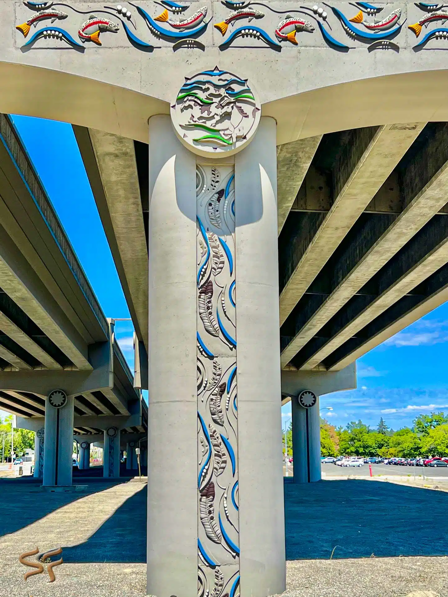 US 395 North Spokane Corridor formliner mural — photo 3