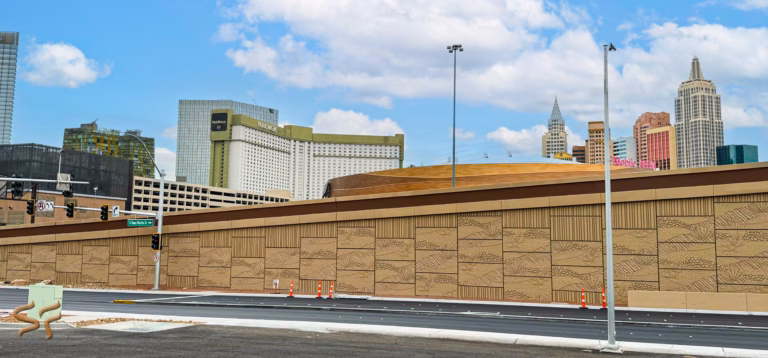 I-15 Tropicana interchange wide highway view Las Vegas