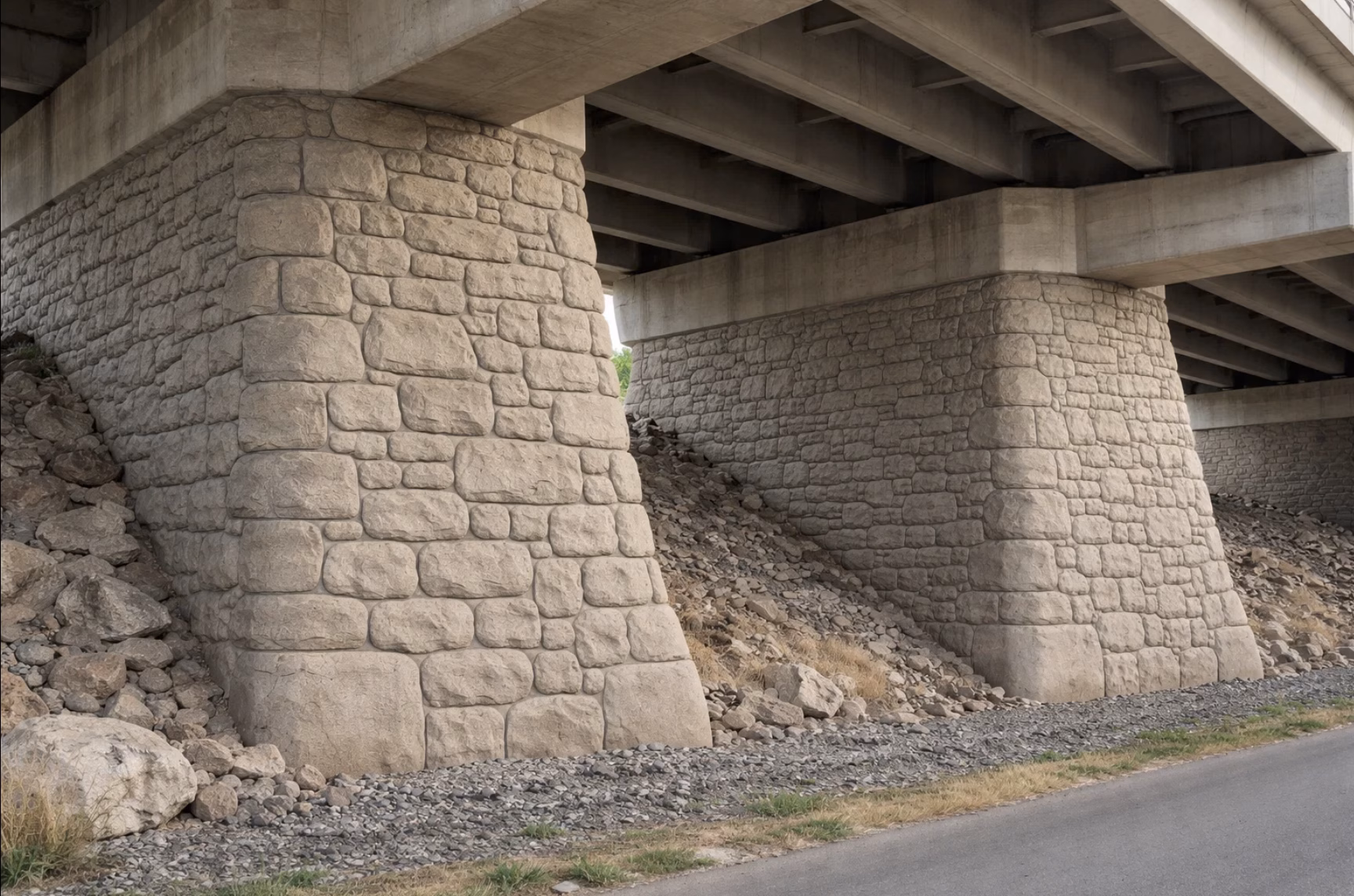 Bridge abutment infrastructure