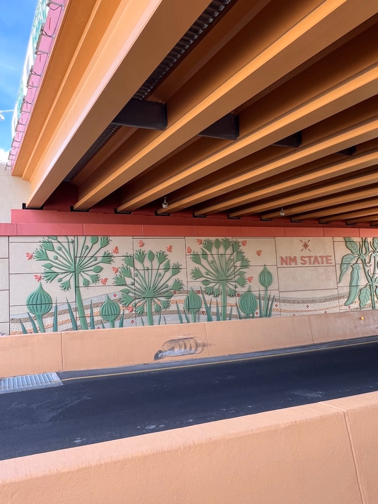 Cotton Wall Mural full view under bridge