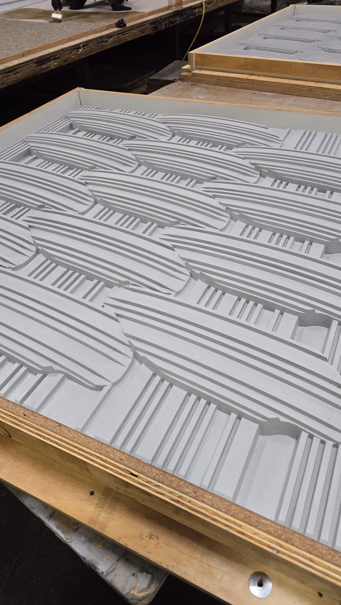 Finished polyurethane formliner cast from CNC master mold